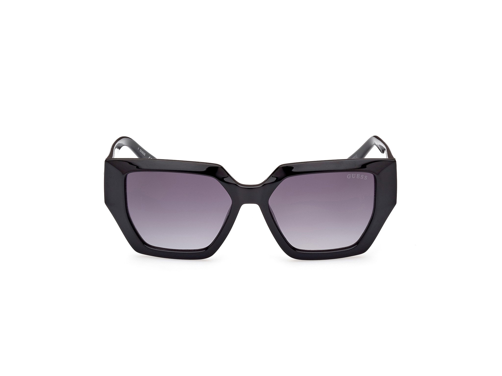 Das Bild zeigt die Sonnenbrille GU7896 01B von der Marke Guess in schwarz.