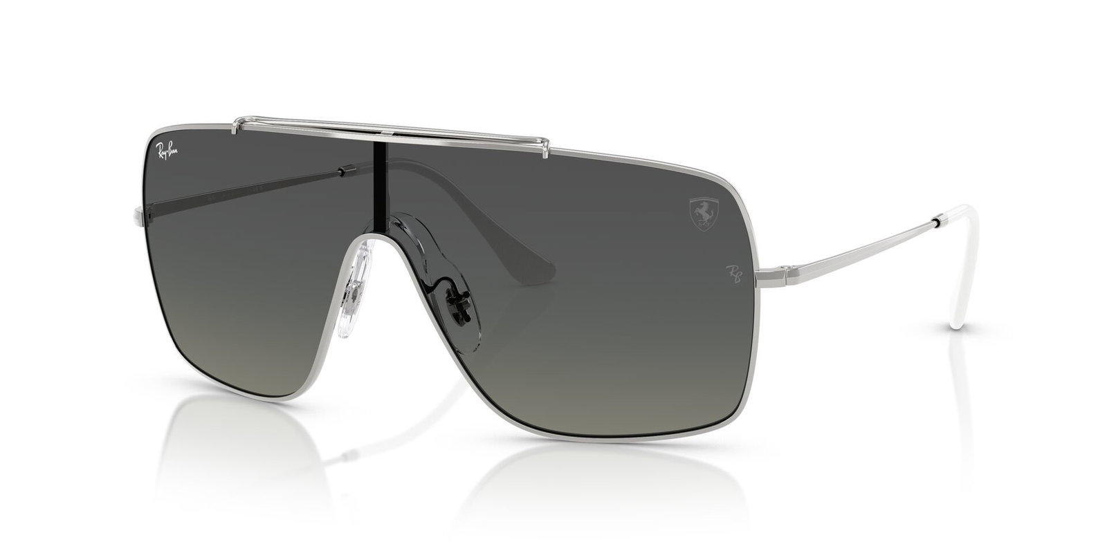 das Bild zeigt die Sonnenbrille RB3697M von Ray Ban in der Farbe Silber.
