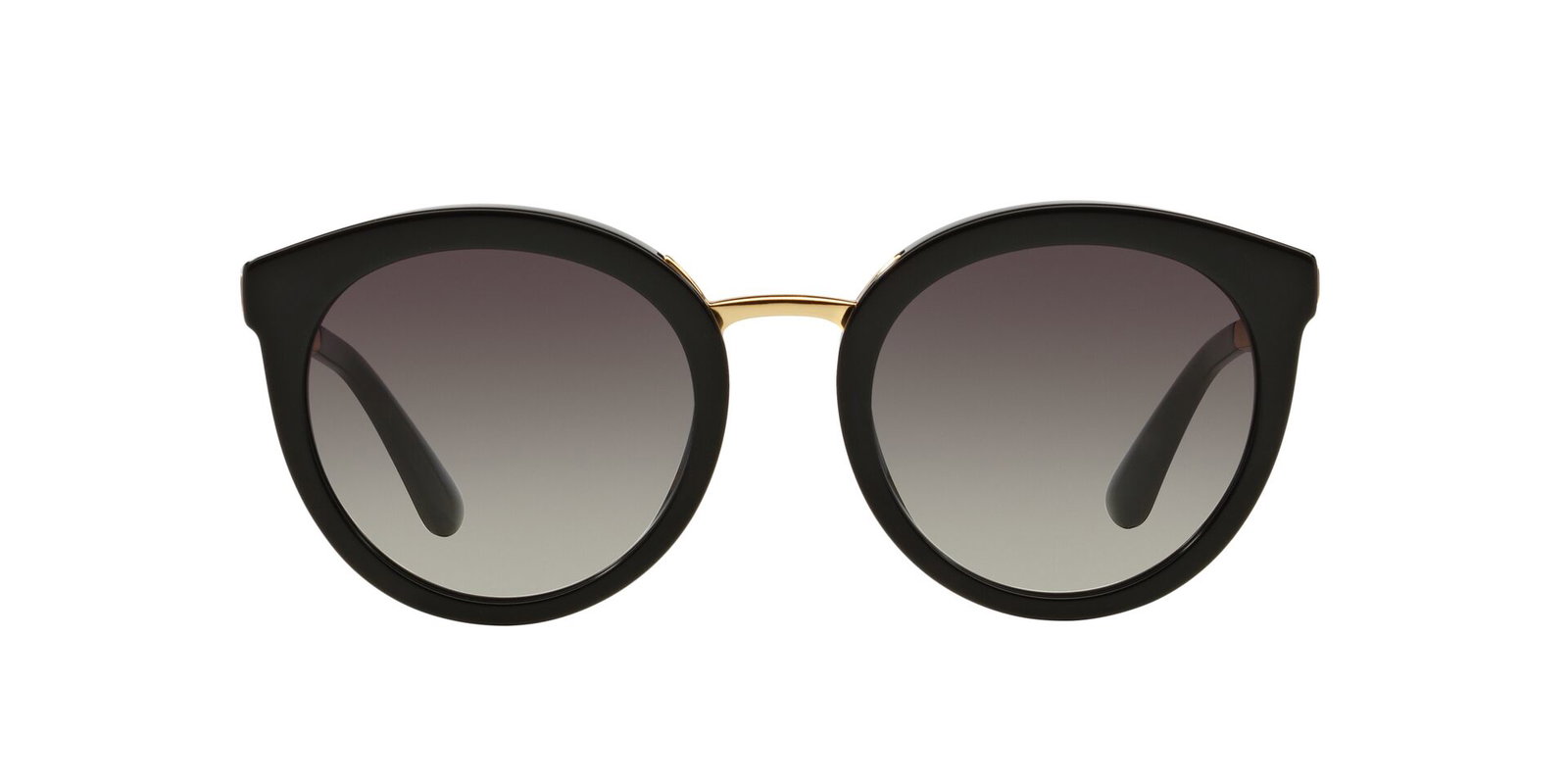 Das Bild zeigt die rechteckige Sonnenbrille DG4268 501/8G 52 für Damen von der Marke Dolce & Gabbana in schwarz von vorne