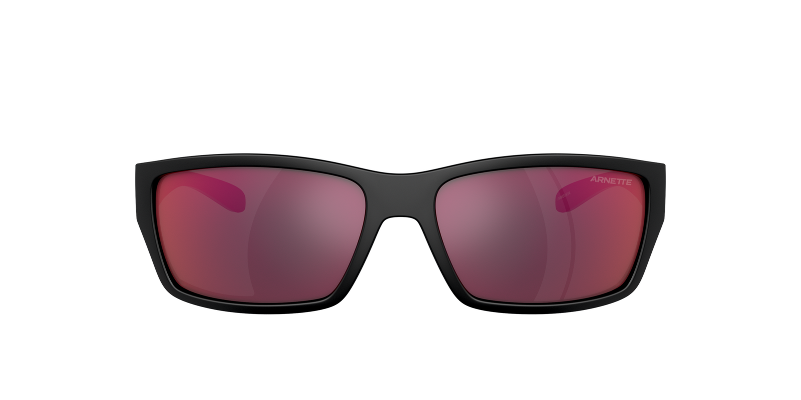 Das Bild zeigt die Sonnenbrille AN4336 27536Q von der Marke Arnette in schwarz/rot.