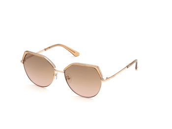 Das Bild zeigt die Sonnenbrille GU7736 von Guess in der Farbe Gold.