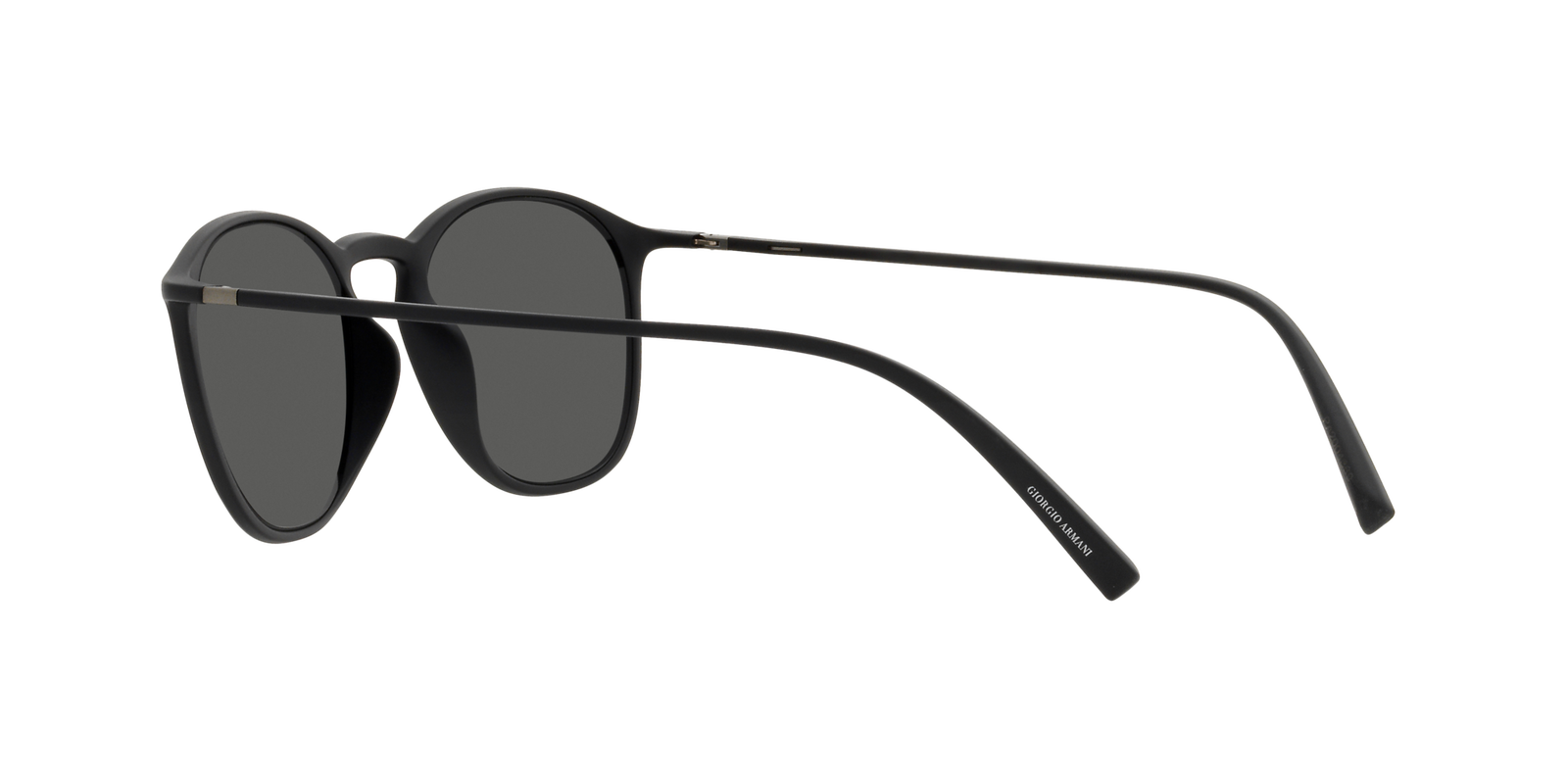 Das Bild zeigt die quadratische Sonnenbrille AR8186U 504287 für Herren von der Marke Giorgio Armani in matt schwarz von rechts