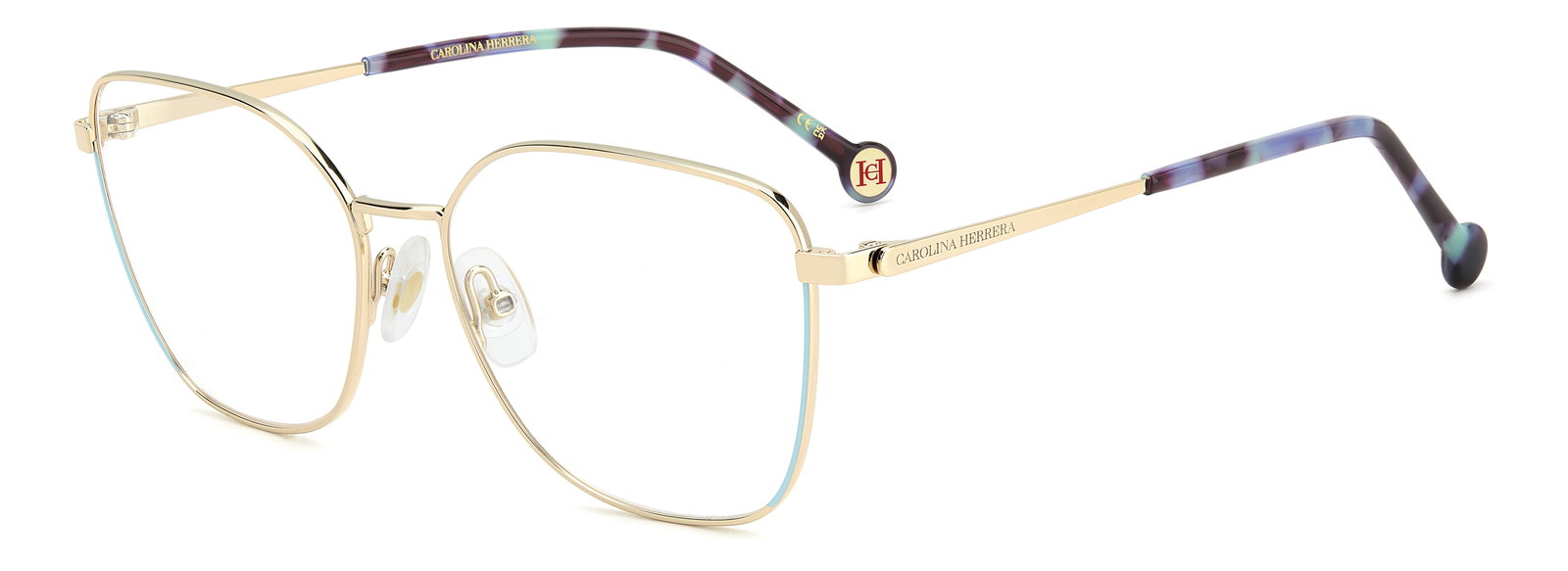 Carolina Herrera Damen Brille 0295 2M2 55 in Gelb Blau