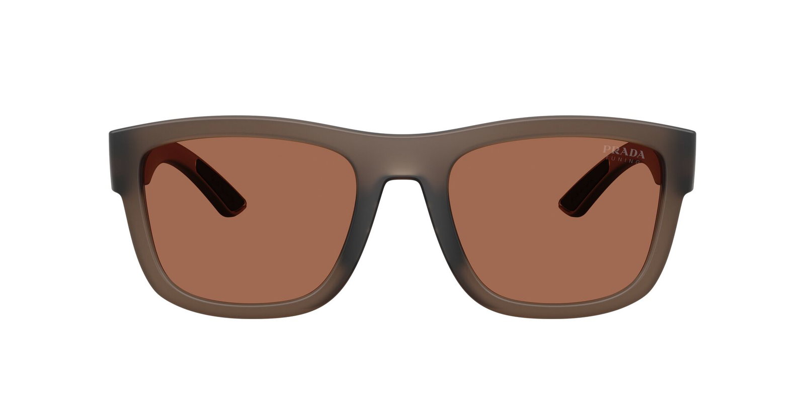 Auf diesem Bild sehen Sie die Sonnenbrille 0PR 01ZS von Prada in der Farbe Braun für Herren.