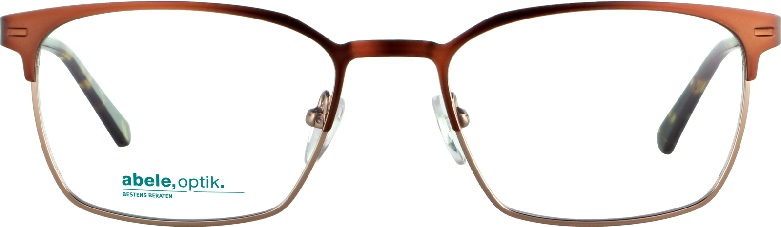 Das Bild zeigt die Korrektionsbrille 141411 von der Marke Abele Optik in braun.