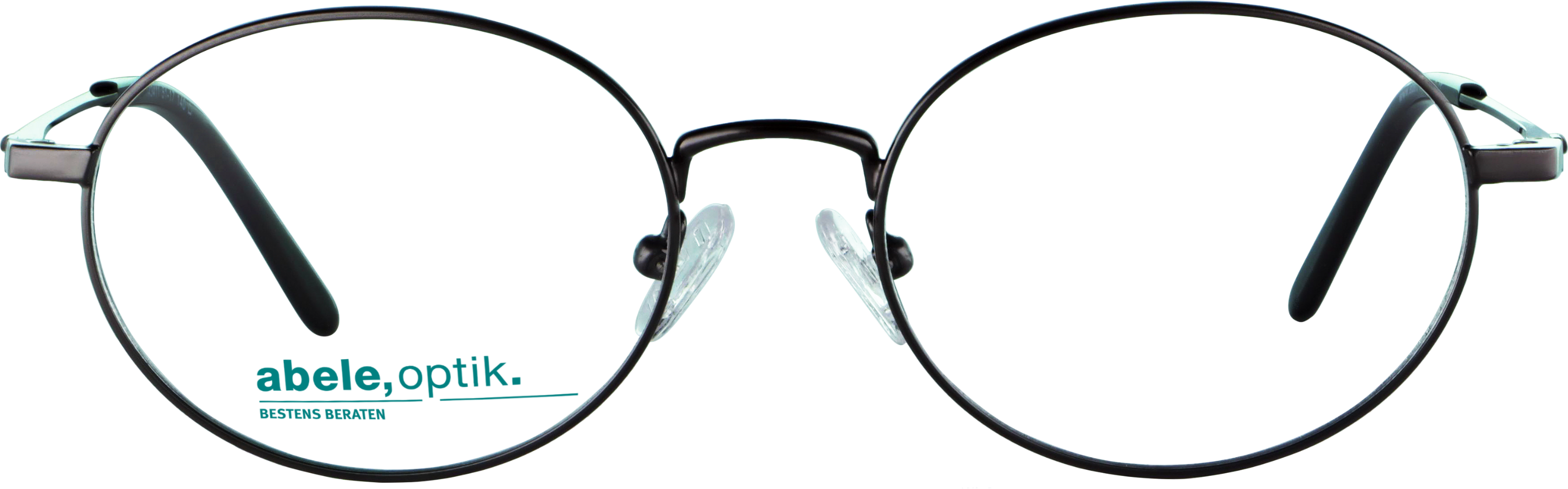 Das Bild zeigt die Korrektionsbrille 143411 von der Marke Abele Optik in dunkelgrau.