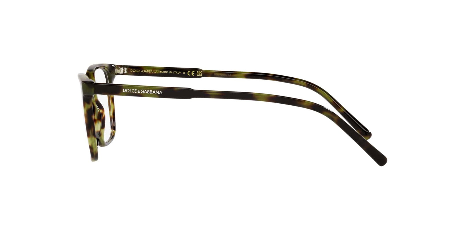 Das Bild zeigt die Korrektionsbrille DG3365 1735 von der Marke D&G in havana grün.