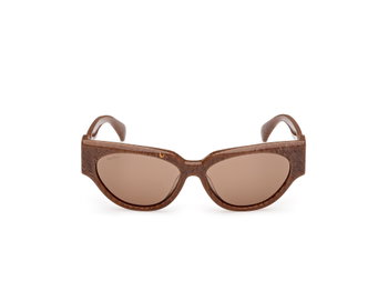 Das Bild zeigt die Sonnenbrille MM0139 von der Marke Max Mara in Braun gemustert.