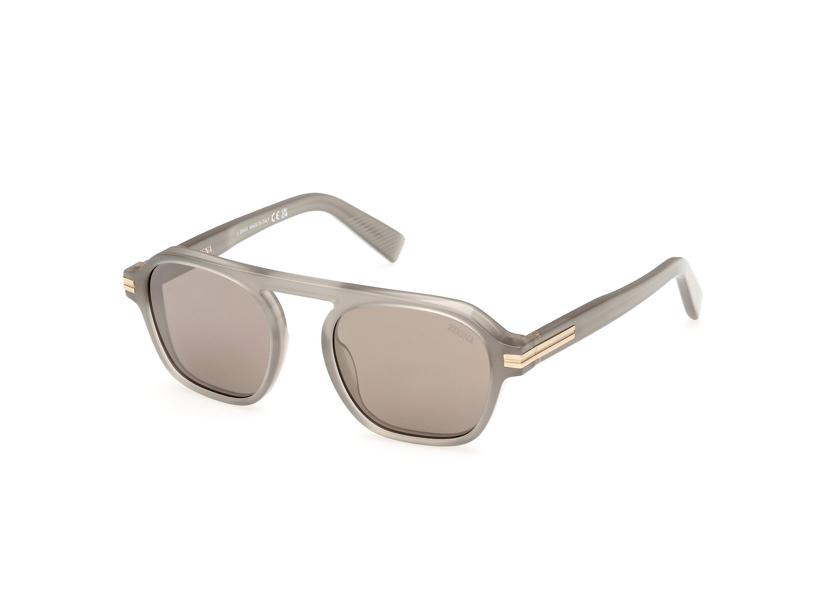 Das Bild zeigt die Sonnenbrille EZ0241 20L von der Marke Zegna in Glänzend Grau.