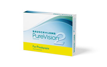 Das Bild zeigt die Verpackung der Pure Vison 2 for Presbyopia Kontaktlinse.