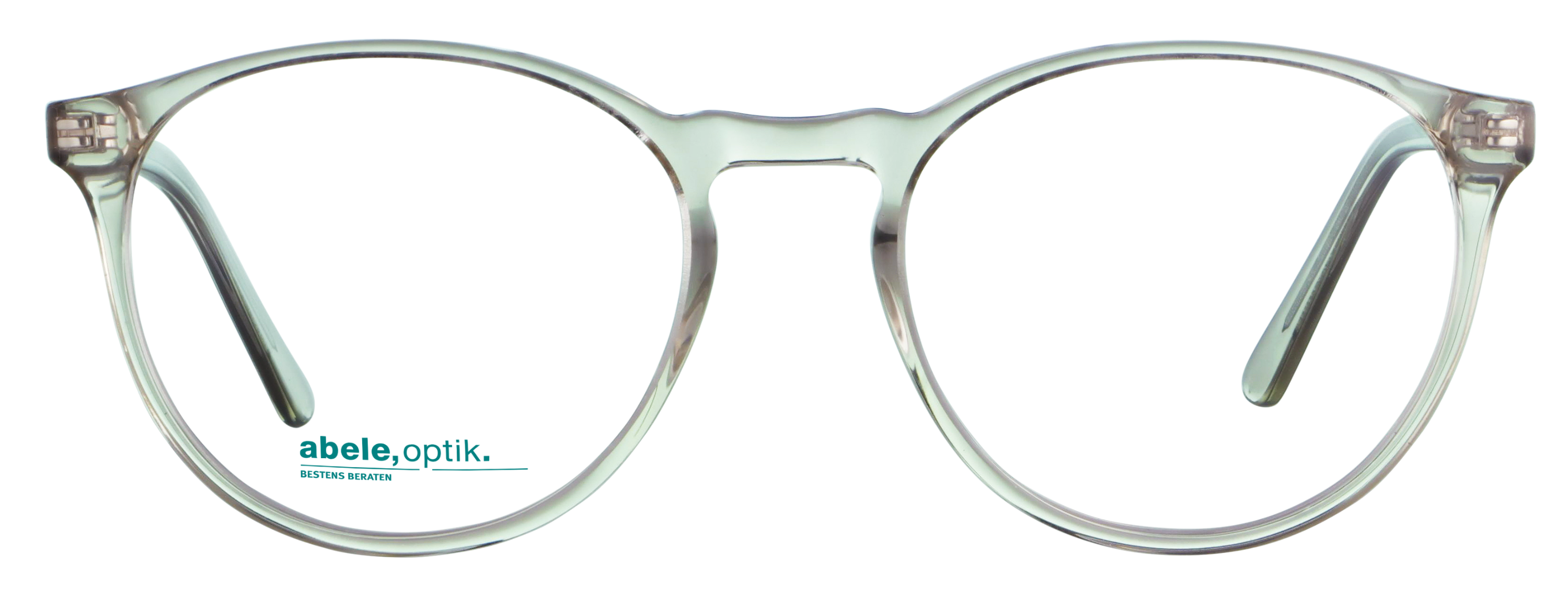 Das Bild zeigt die Korrektionsbrille 141772 von der Marke Abele Optik in beige transparent.