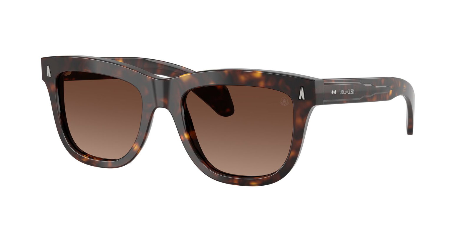 zu sehen ist die Sonnenbrille 6023 von Moncler in der Farbe Havanna.