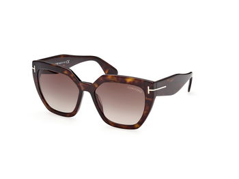 Das Bild zeigt die Sonnenbrille FT0939 der Marke Tom Ford in havanna von der Seite.