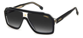 Das Bild zeigt die Pilotensonnenbrille Carrera 1053/S 08A für Herren von der Marke Carrera in schwarz grau von vorne
