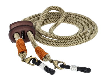 Das Bild zeigt ein Brillenband in braun.