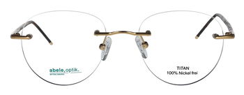 Das Bild zeigt die Titanbrille 147091 von der Marke Abele Optik in gold.