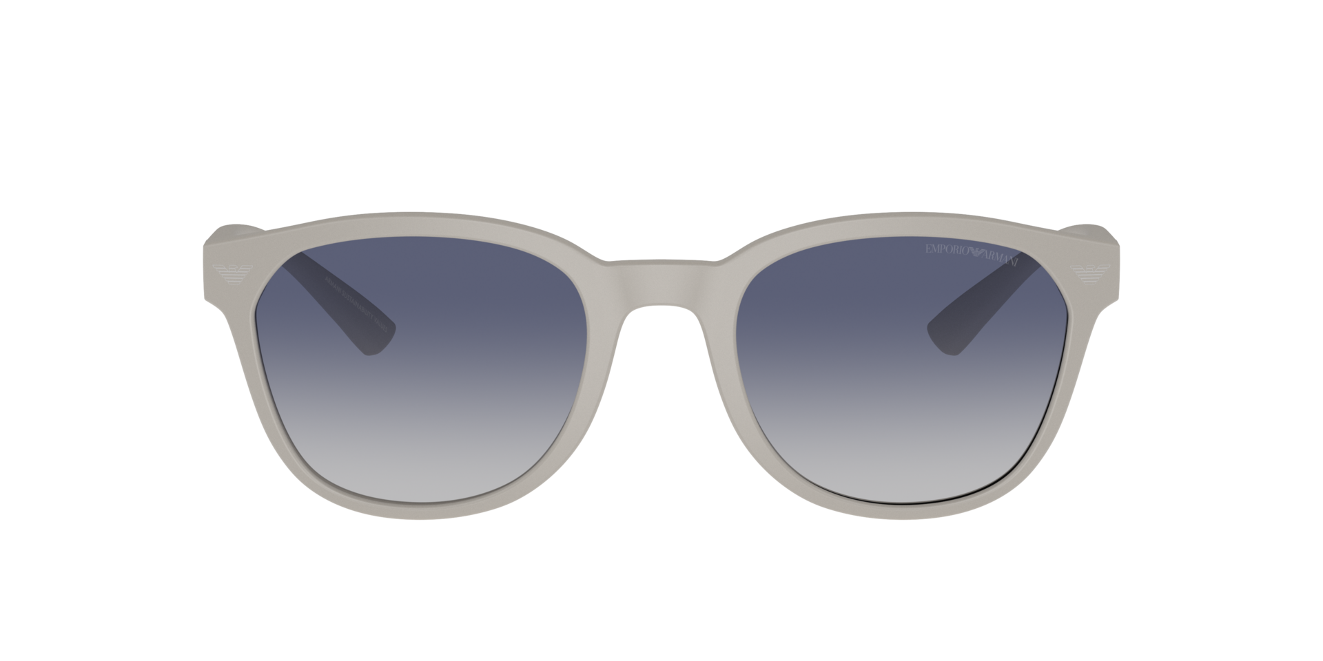 Das Bild zeigt die Sonnenbrille EA4225U 610087 von der Marke Emporio Armani in hellgrau.