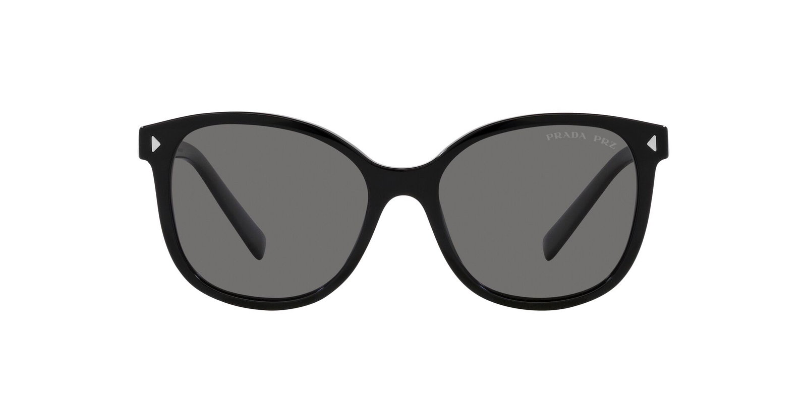 Das Bild zeigt die Cat-Eye-Sonnenbrille 22ZS 1AB5Z1 für Damen von der Marke Prada in schwarz von vorne