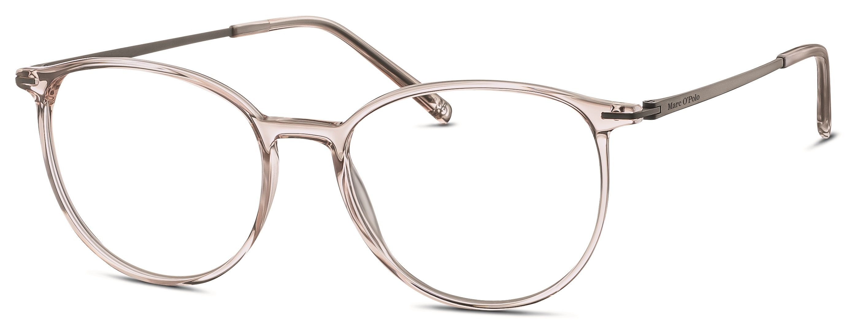 Das Bild zeigt die Korrektionsbrille 503148 50 von der Marke Marc o Polo in beige transparent.