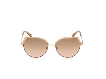 Das Bild zeigt die Sonnenbrille GU7736 von Guess in der Farbe Gold.