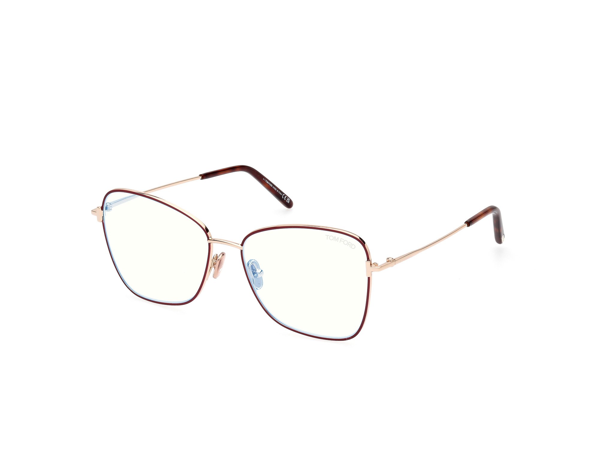Tom Ford Brille für Damen in Bordeaux/Gold FT5906-B 069