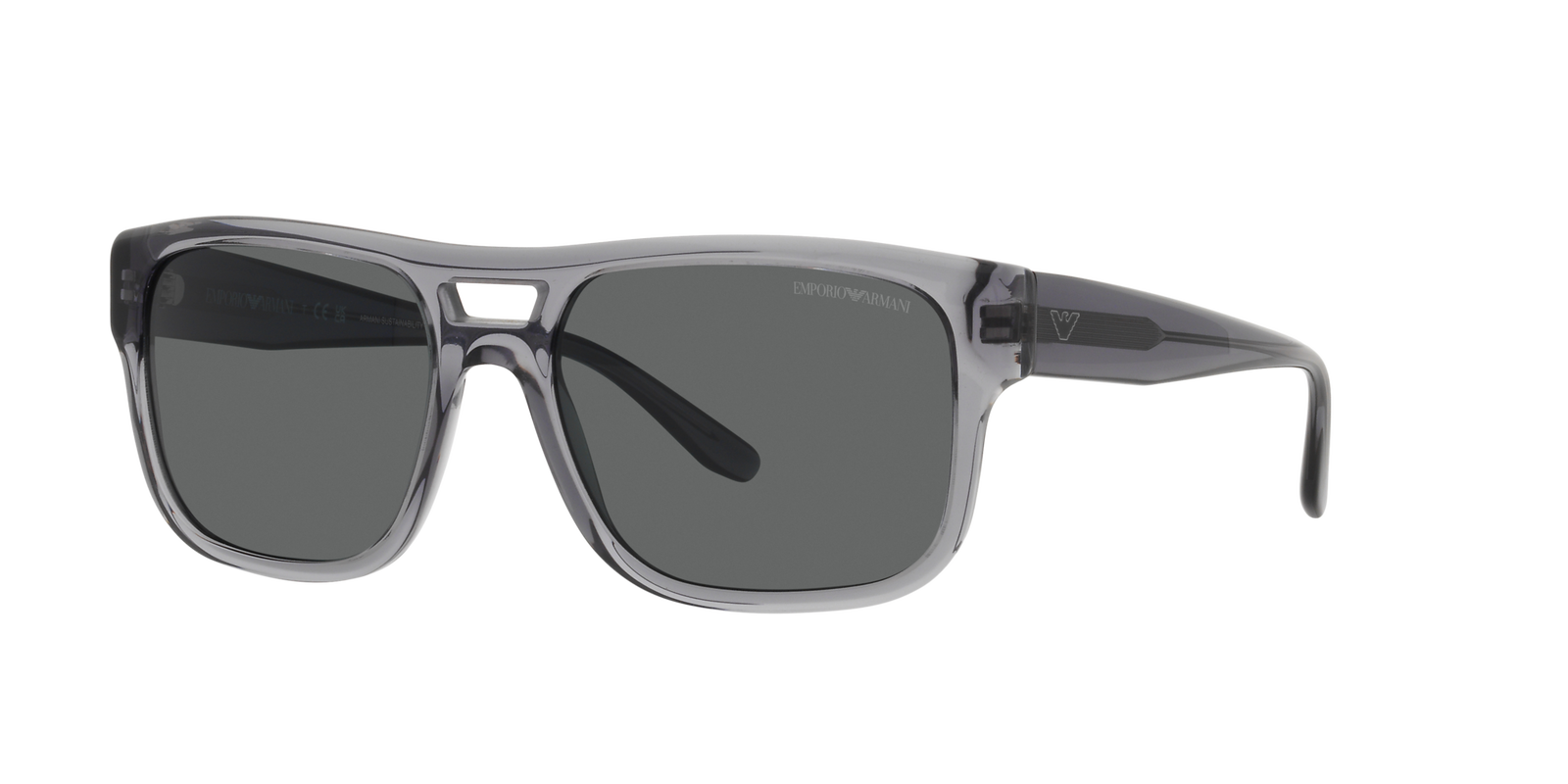 Emporio Armani Sonnenbrille in Grau transparent EA4197 502987 57