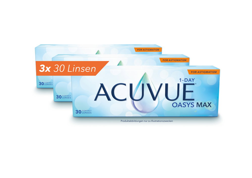 Acuvue Oasys 1-Day Max for Astigmatism, Johnson & Johnson (90 Stk.)