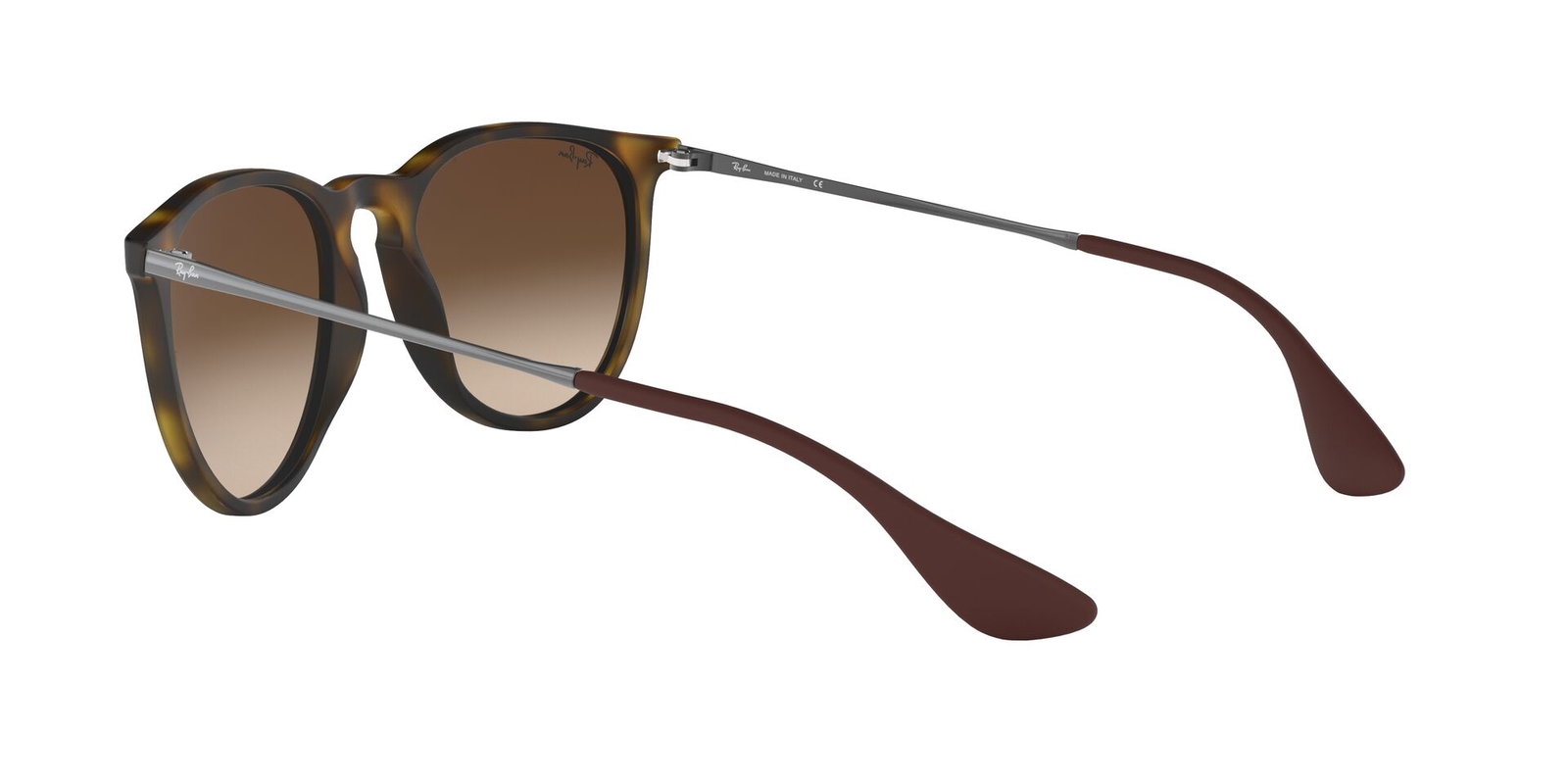 Das Bild zeigt die Sonnenbrille ERIKA RB4171 865/13 von der Marke Ray-Ban in havanna seitlich von hinten.