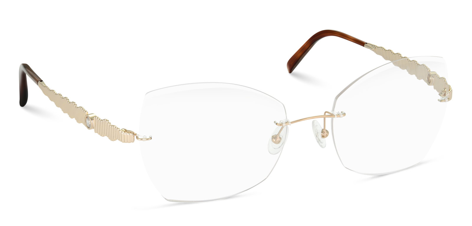 Das Bild zeigt die Korrektionsbrille 9133 von der Marke Flair in Gold.