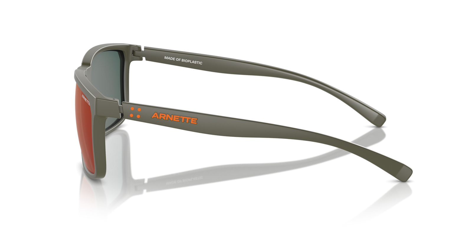 Das Bild zeigt die Sonnenbrille AN4251 28546R von der Marke Arnette in Schlammgrün.