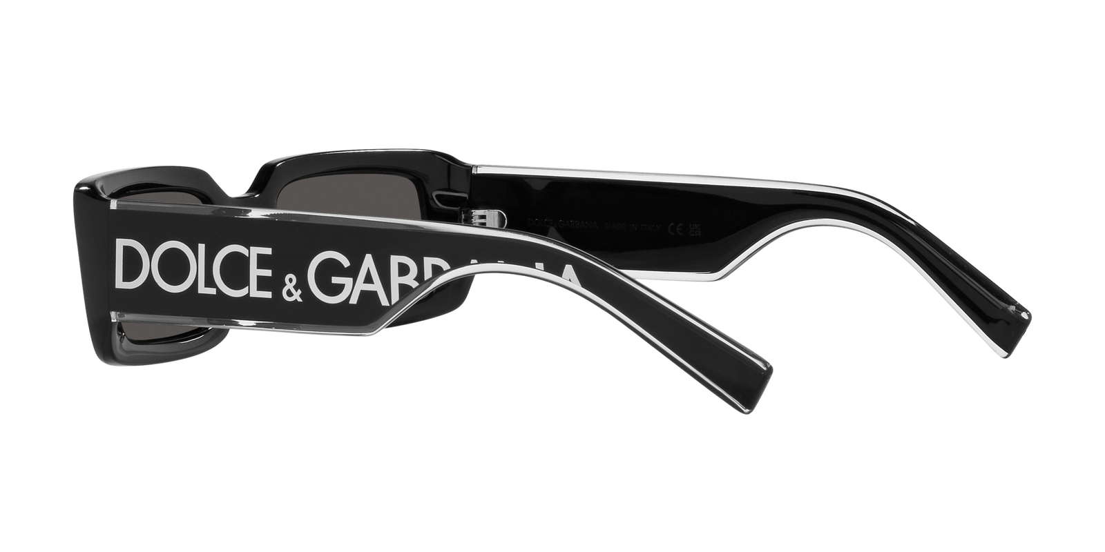 Das Bild zeigt die schmale Sonnenbrille DG6187 501/87 53 für Damen von der Marke Dolce & Gabbana in schwarz von rechts