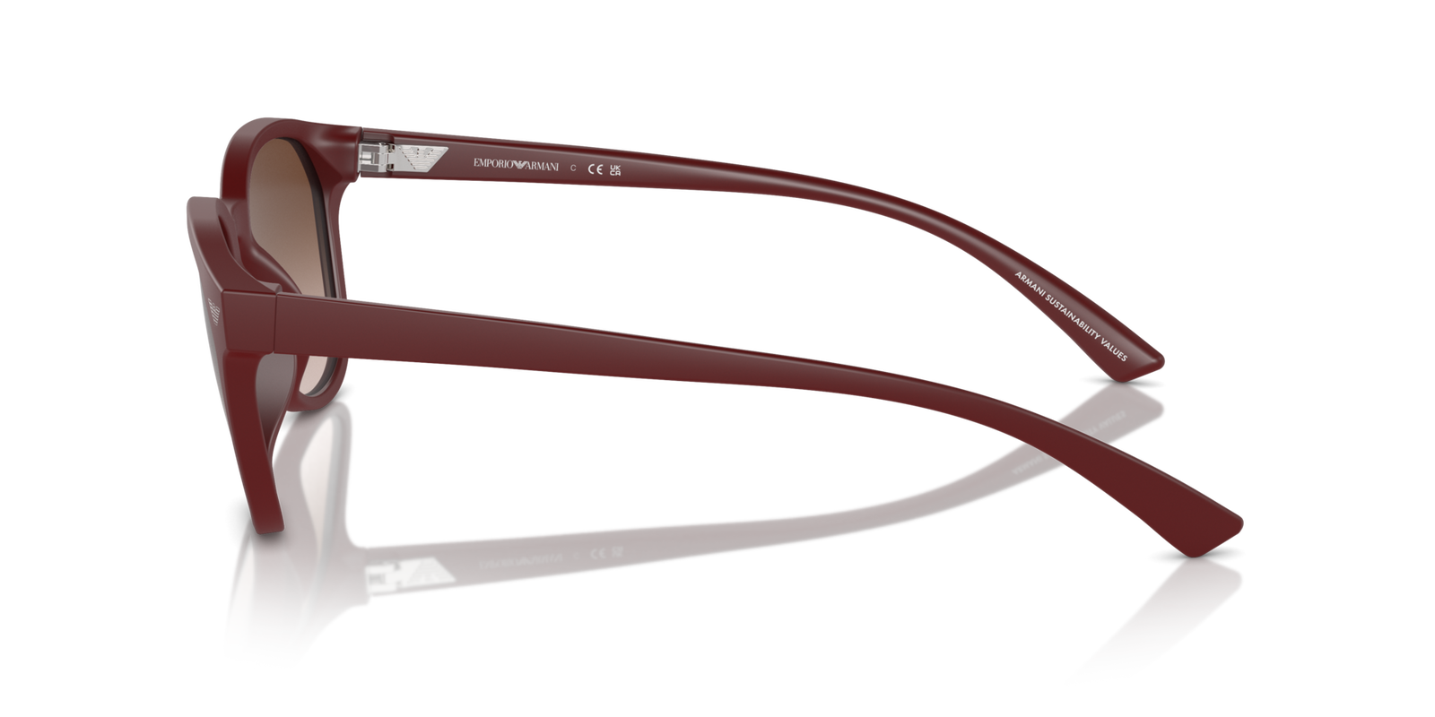 Das Bild zeigt die Sonnenbrille EA4225U 610113 von der Marke Emporio Armani in Bordeaux.
