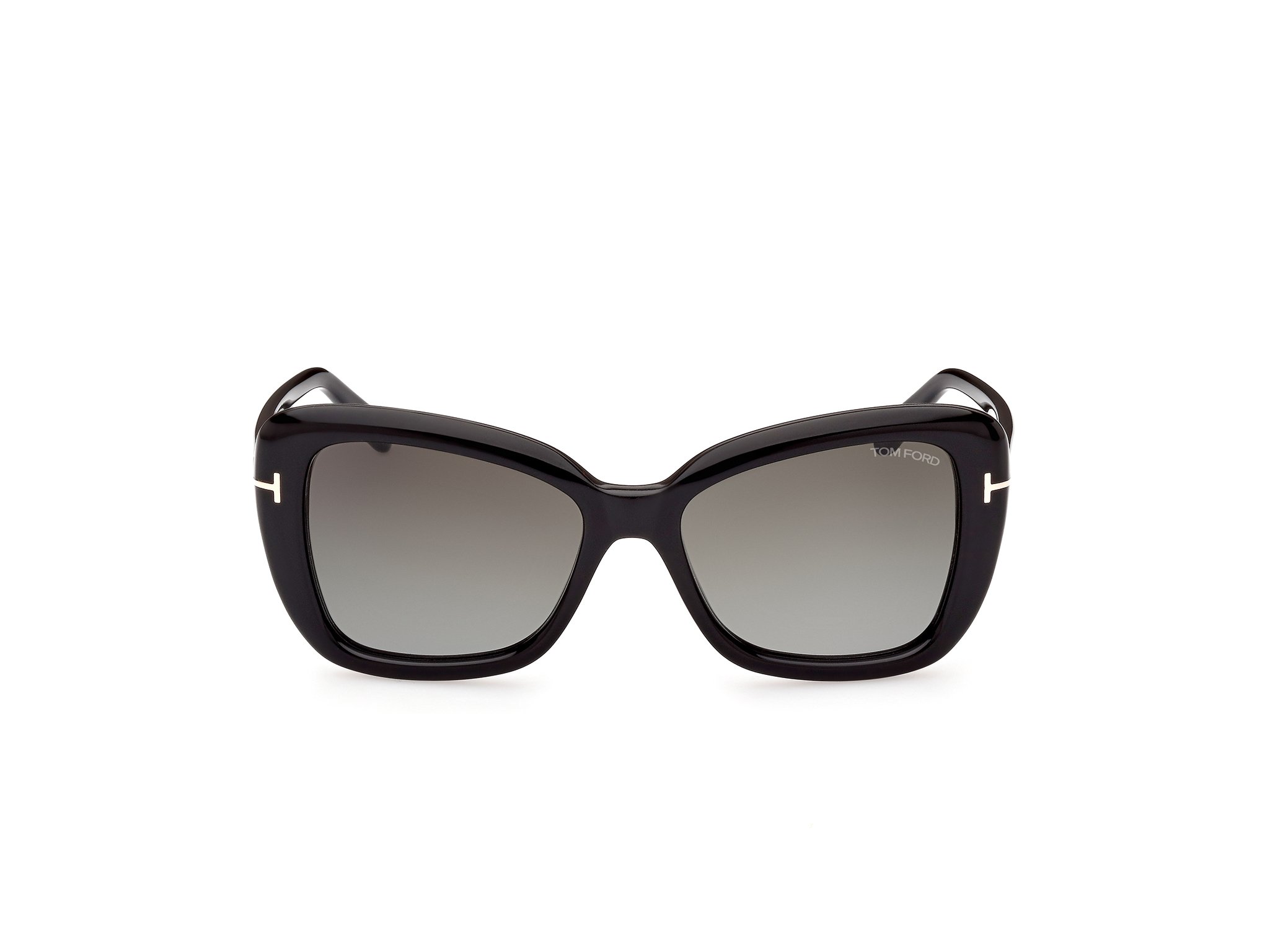 Das Bild zeigt die Sonnenbrille FT1008 der Marke Tom Ford in schwarz von vorne.