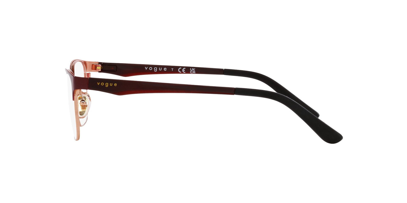 Auf diesem Bild sehen Sie die Korrektionsbrille 3940 von Vogue in der Farbe Braun.