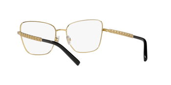 Das Bild zeigt die Korrektionsbrille DG1346 1311 von der Marke D&G in schwarz-gold.