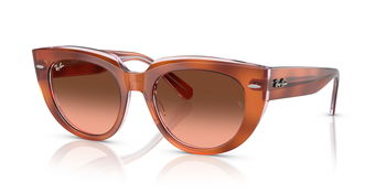 Das Bild zeigt die Sonnenbrille RB2286 1415A5 von der Marke Ray-Ban in Havanna rot transparent.