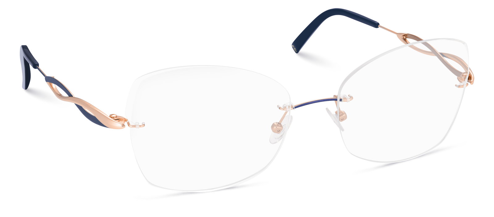 Das Bild zeigt die Korrektionsbrille 9134 von der Marke Flair in Rosegold.