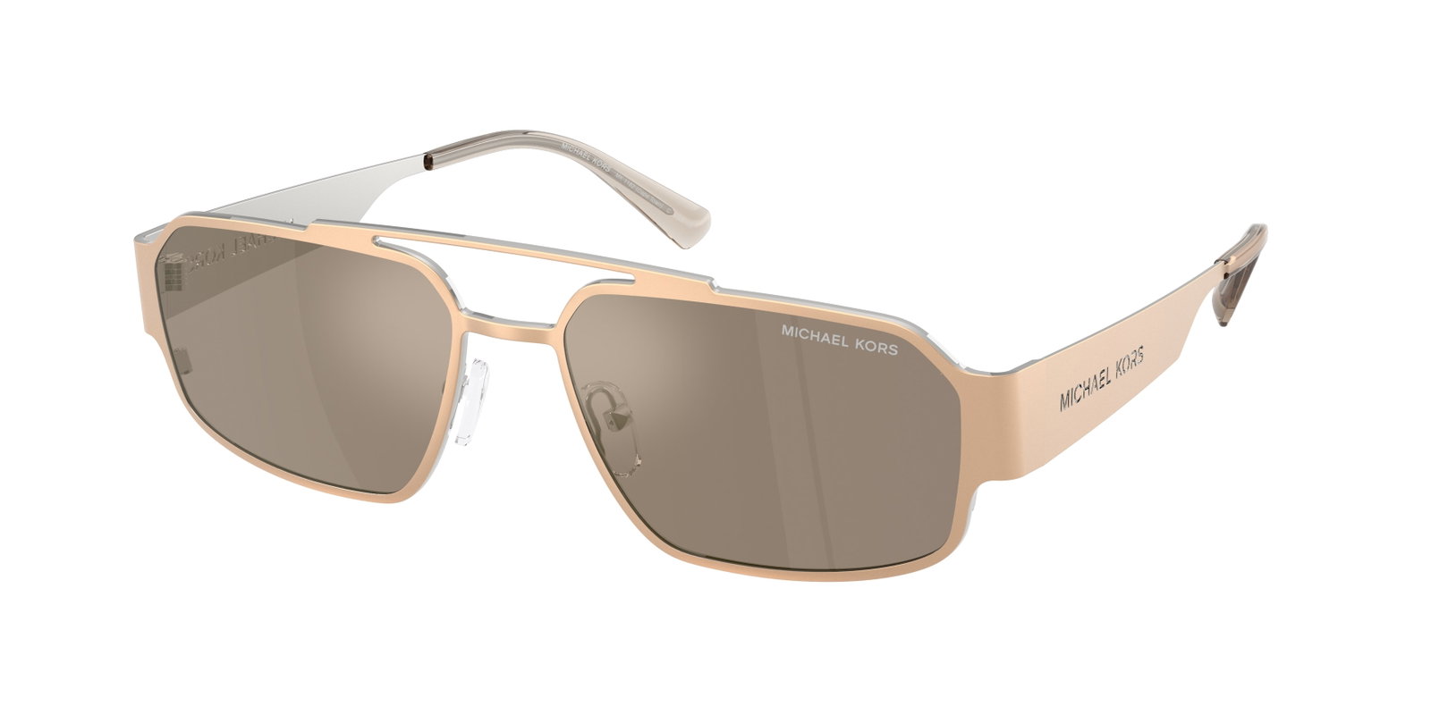 Das Bild zeigt die Sonnenbrille MK1182 von Michael Kors in der Farbe Gold.