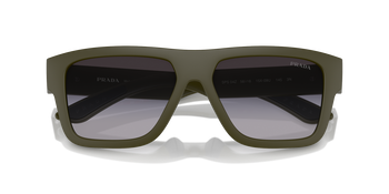 Auf diesem Bild sehen Sie die Sonnenbrille 0PS 3707 von Prada in der Farbe Grün.