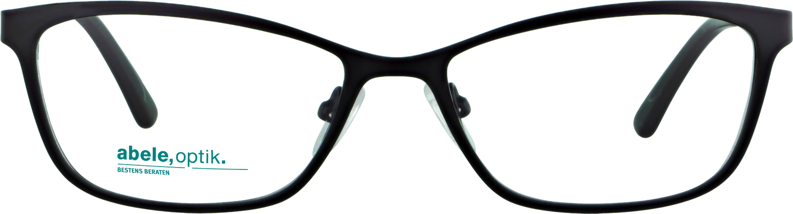 Das Bild zeigt die Korrektionsbrille 142221 von der Marke Abele Optik in schwarz matt.