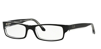 Ray Ban eckige Herrenbrille in Schwarz aus Kunststoff RX5114 2034 52