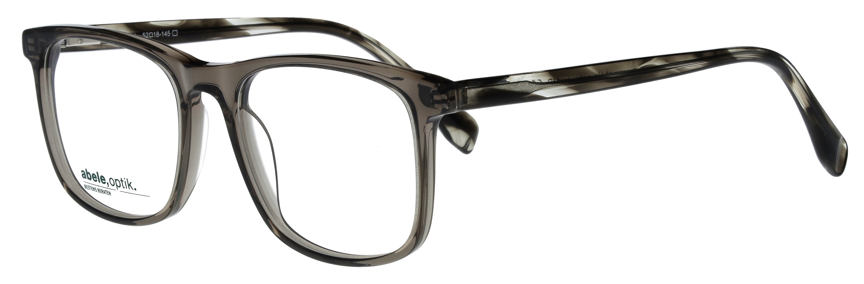 Das Bild zeigt die Korrektionsbrille 147981 von der Marke Abele Optik in grau transparent.