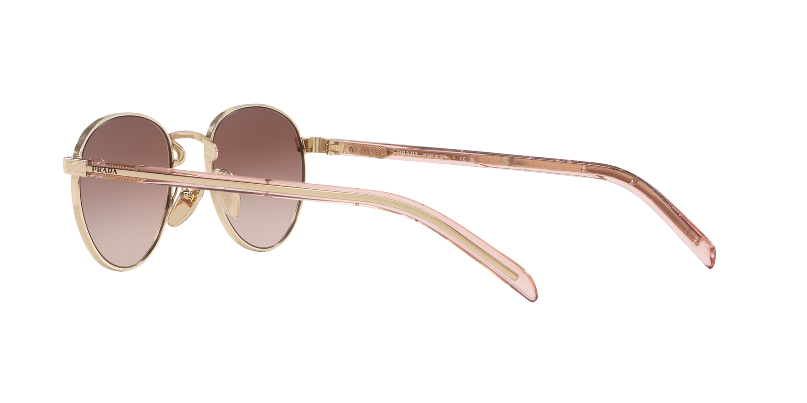 Auf diesem Bild sehen Sie die Sonnenbrille 0PR B52S von Prada in der Farbe Hellgold.