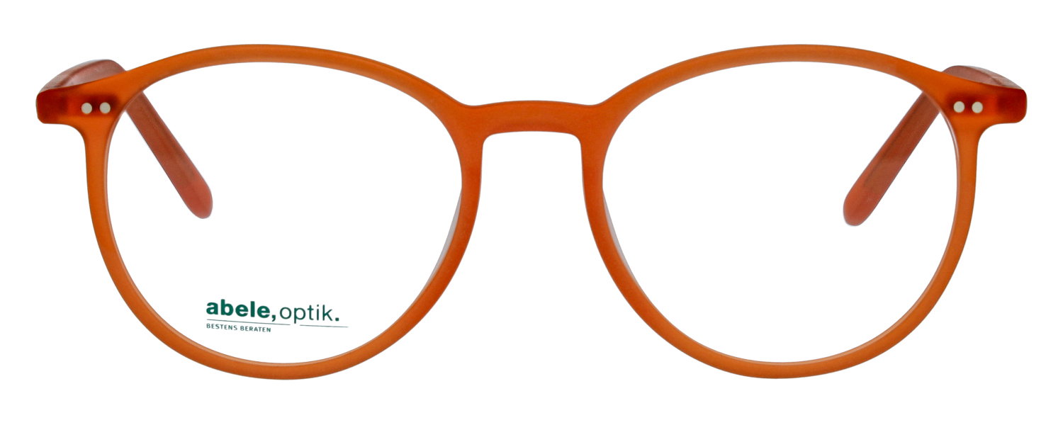 Das Bild zeigt die Brille Lucky Glasses Zusatzfassung von der Marke Lucky Glasses in Orange Matt von vorne