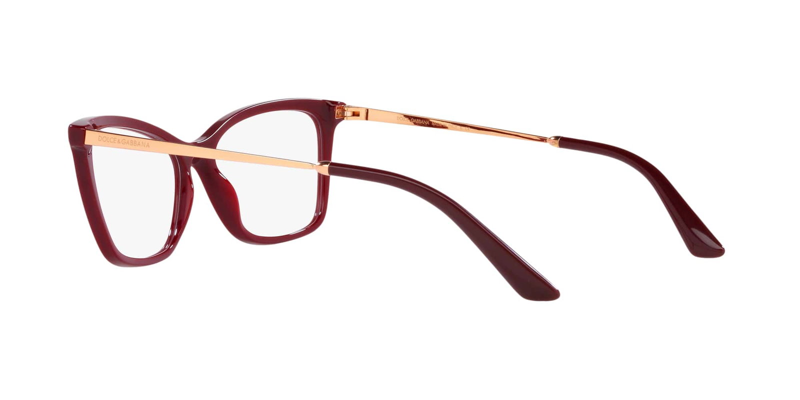 Das Bild zeigt die Korrektionsbrille DG3347 3091 von der Marke D&G in rot.