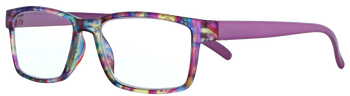 Das Bild zeigt die Fertiglesebrille 04871 von der Marke Abele Optik in Flieder-Lila.