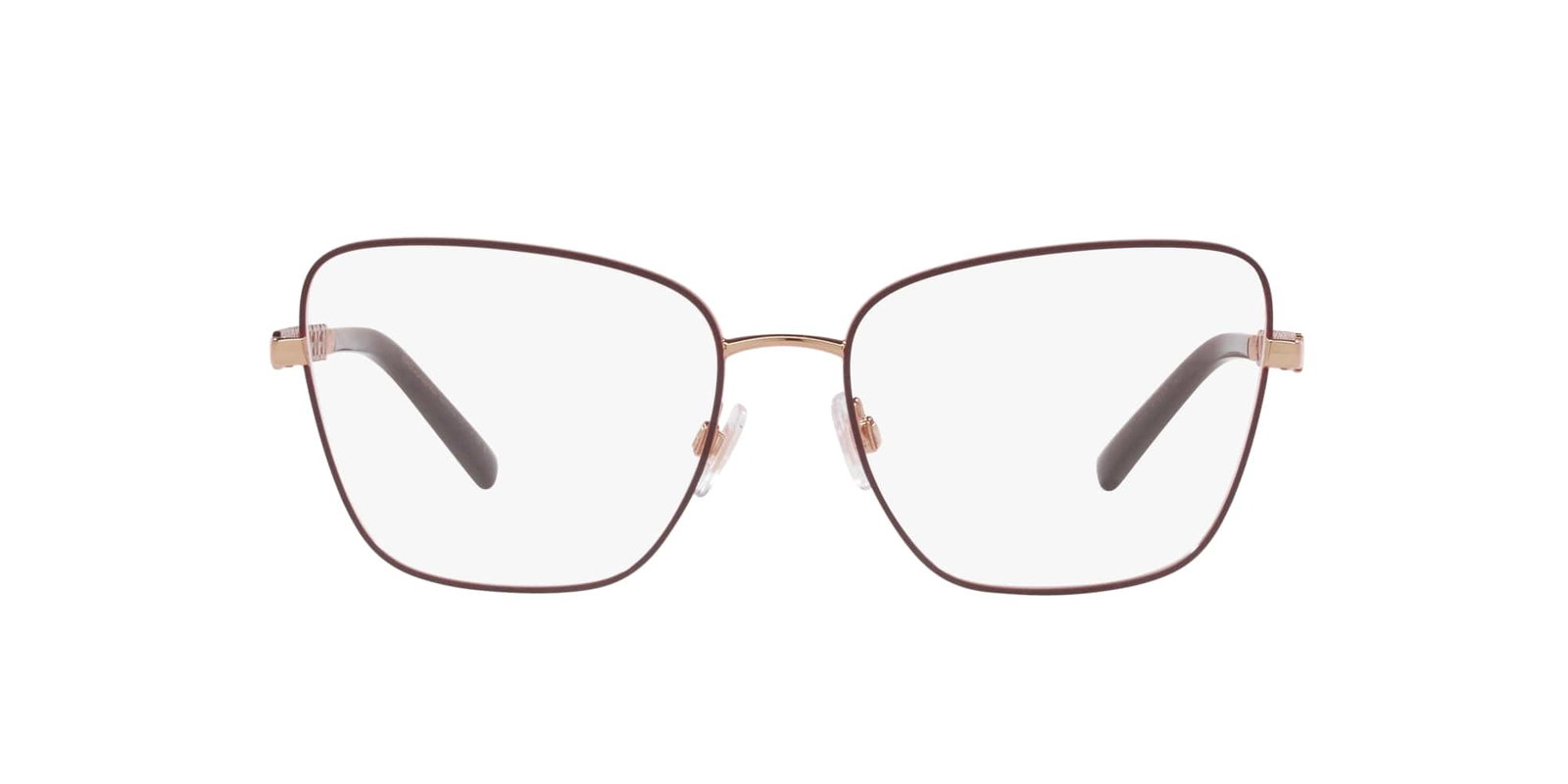 Das Bild zeigt die Korrektionsbrille DG1346 1333 von der Marke D&G in bordeaux-gold.