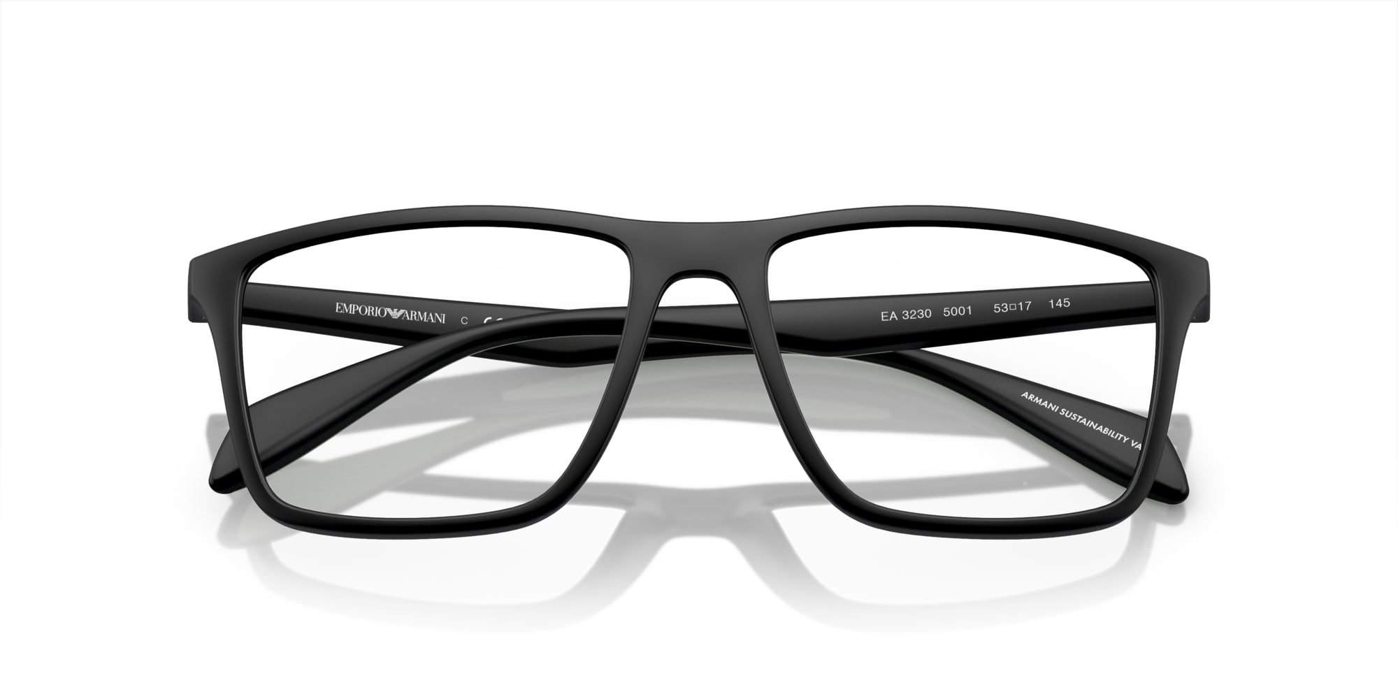 Das Bild zeigt die Korrektionsbrille EA3230 5001 von der Marke Emporio Armani in Schwarz.