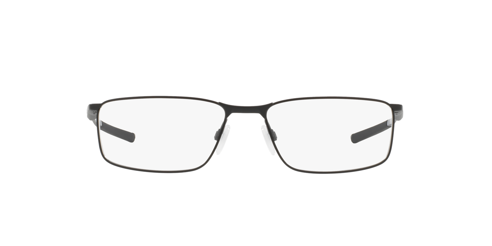 Das Bild zeigt die quadratische Brille OX3217 321701 für Herren von der Marke Oakley in schwarz von vorne