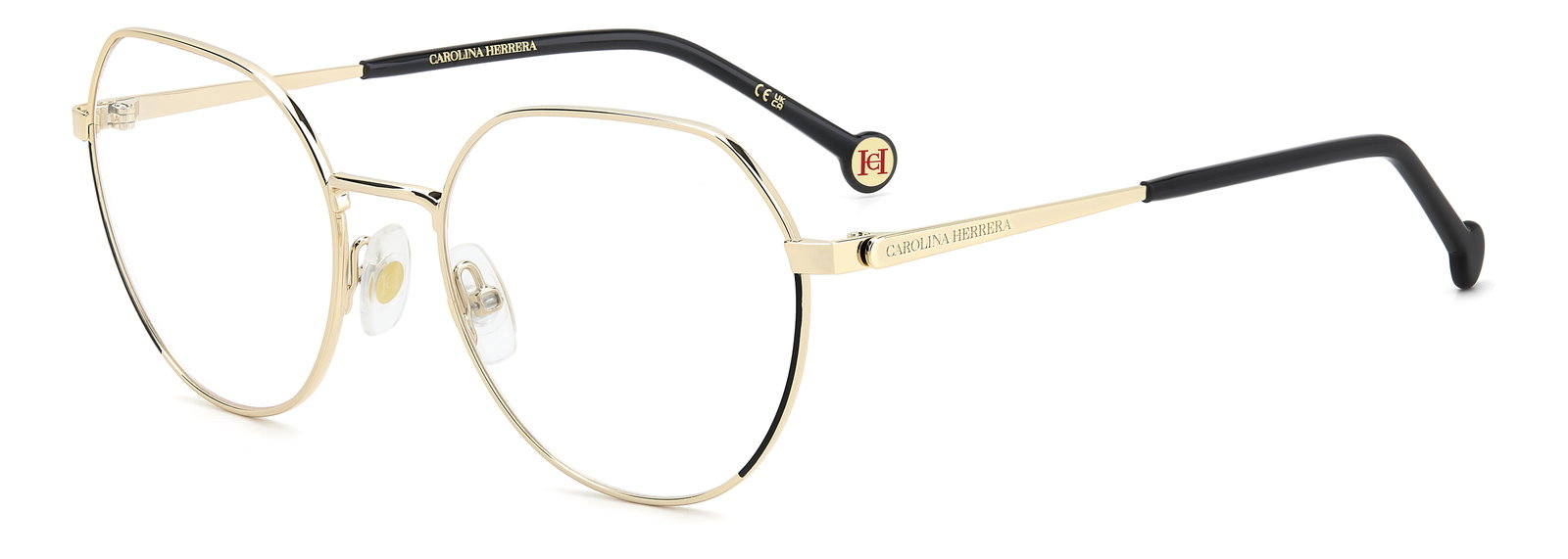 Carolina Herrera Damen Brille 0296 2M2 54 in Schwarz Gold